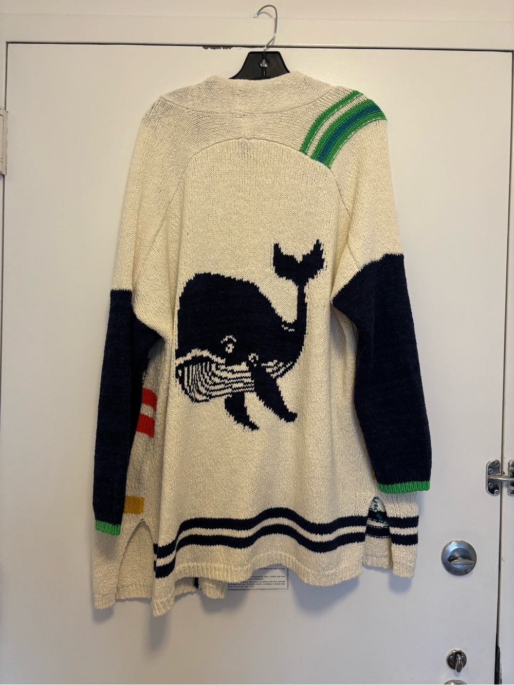 Maeve Cream Multicolor Graphic Open Knit Cardigan - barely worn! - Picture 2 of 2